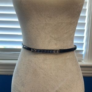 WHBM Navy Embellished Stones Waist Belt. Size S.